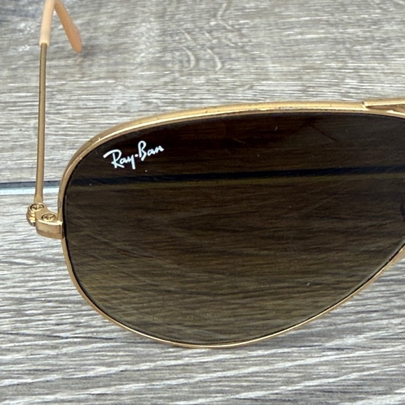 Ray-Ban 58014 Gold Metal Frame Aviator Sunglasses Brown Lenses **Frames Only** - Picture 8 of 14